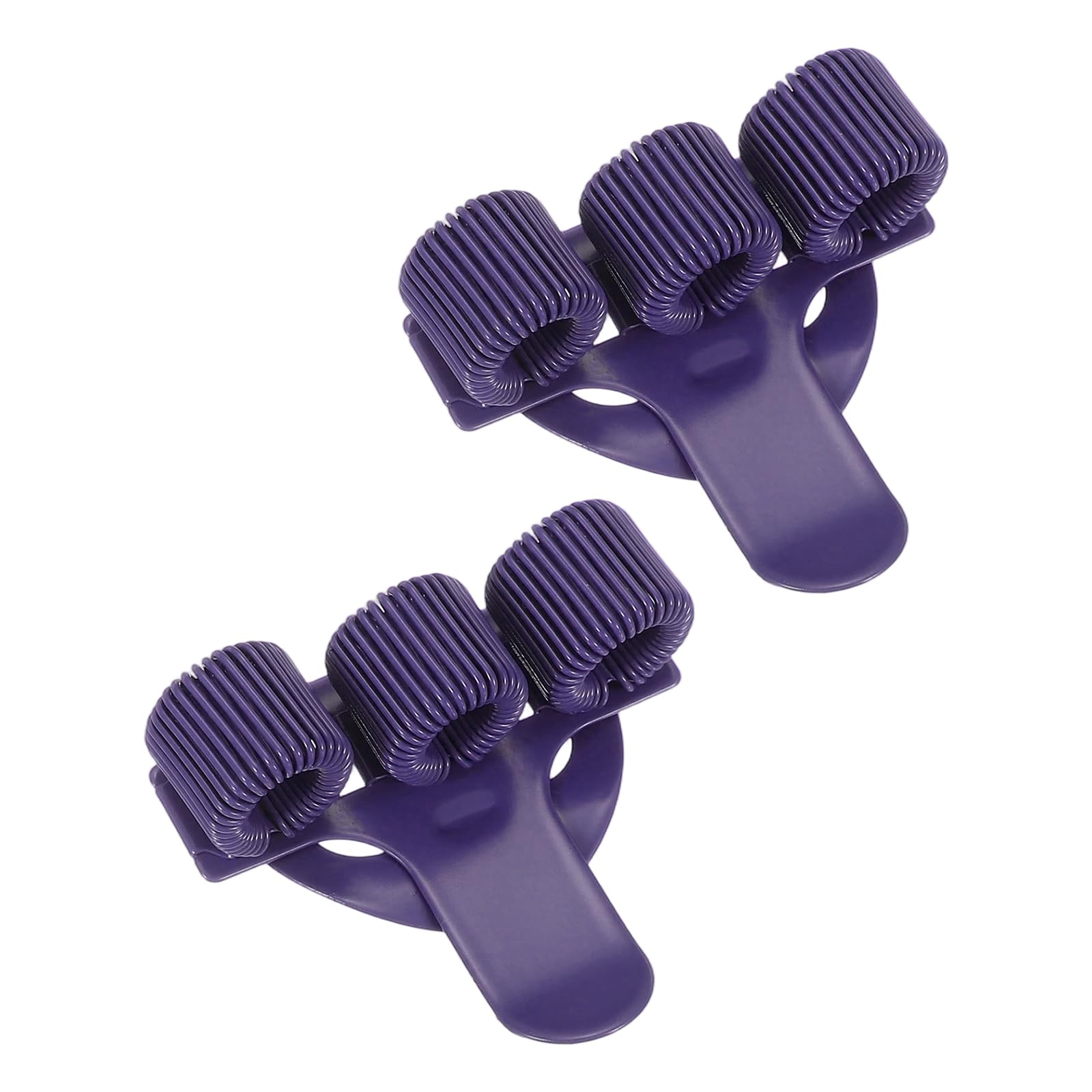 PATIKIL 2Pcs Pen Clip, 3 Holes Pen Holder Clip Metal Portable Spring Loop Organizer Universal for Notebook Journal Highlighter Office Business Pocket Clipboard Whiteboard, Purple
