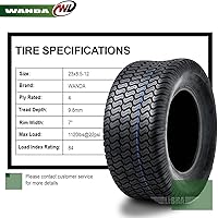 Vista 125 de WANDA One 18x7.50-8 Lawn Mower Cart Turf Tires P332 /4PR