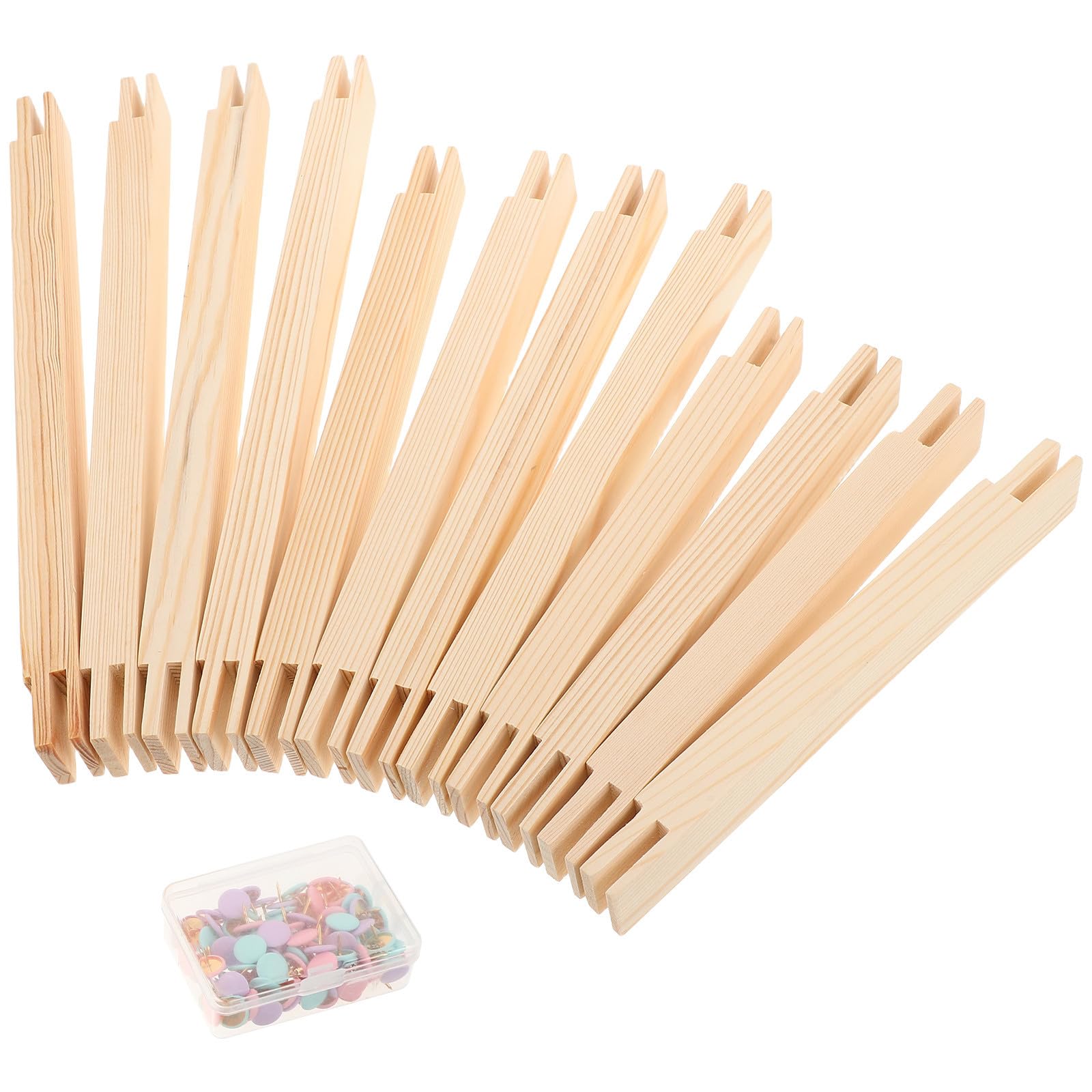 GLEAVI Kit de Bastidor para Bordar de Madera Diy, 100 Chinchetas, Marco Tensor Reutilizable, Resistente Deformación, para Needlepoint y Proyectos de Punto de Cruz