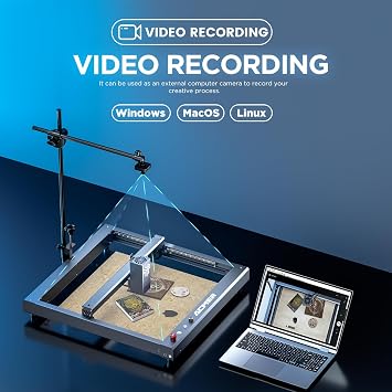 ACMER A500 LightBurn Camera for Laser Engravers, 5MP Positioning Camera, 450 x 450mm View Area, Visual Preview, Precise Positioning, for P1 S PRO, S2 and Most Laser Engravers