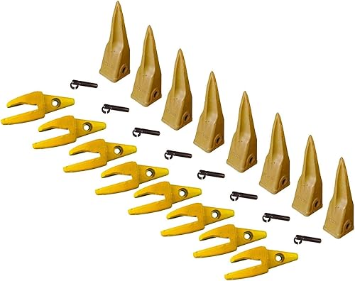 8 – Cata Style J200 Backhoe Bucket Shanks 1.0 in labio, dientes de roca, 1U-3202TL, 119-3204