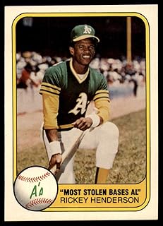 1981 Fleer #351 Rickey Henderson Most Stolen Bases AL - Chicago White Sox