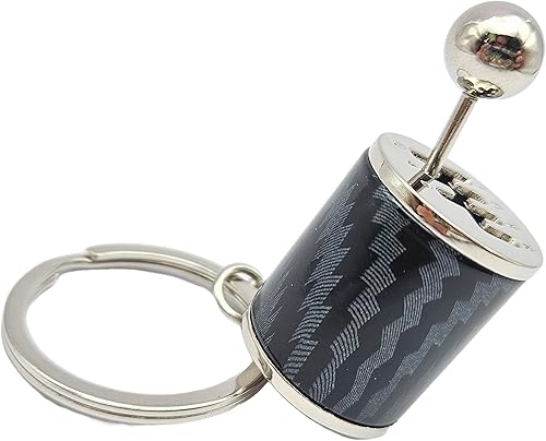 Miniatura 8 de GTRotors Juego de llavero de metal de cinco piezas de autopartes - Llavero turbo giratorio, llavero de caja de cambios manual de seis velocidades,