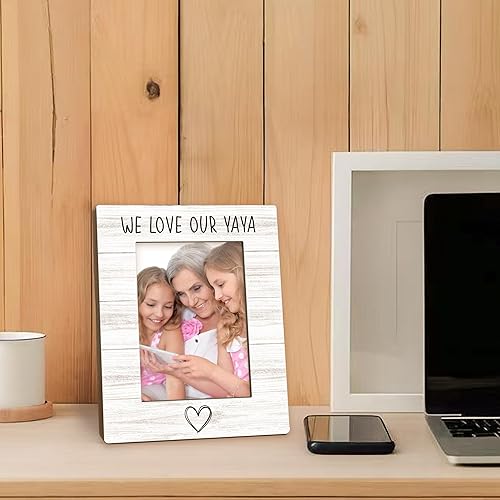 Miniatura 3 de Yaya Gifts - Marco de fotos de 5 x 7 pulgadas, marco de fotos YayaGrandma de Navidad, Día de la Madre, regalo de cumpleaños para YayaGrandma de