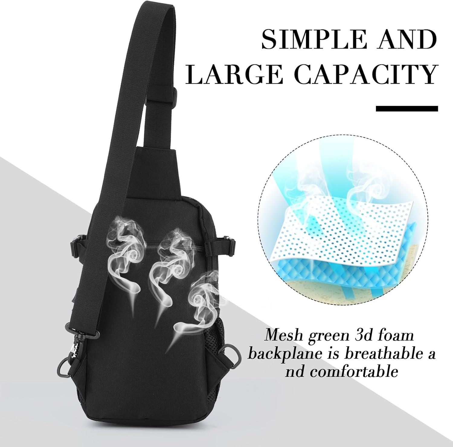 134 Pcs Black Sling Backpack Fishing Kit - All-in-one Tackle Set, Lures, Pliers, Lip Gripper, Scale Fishing Gear and Equipment for Men Adults