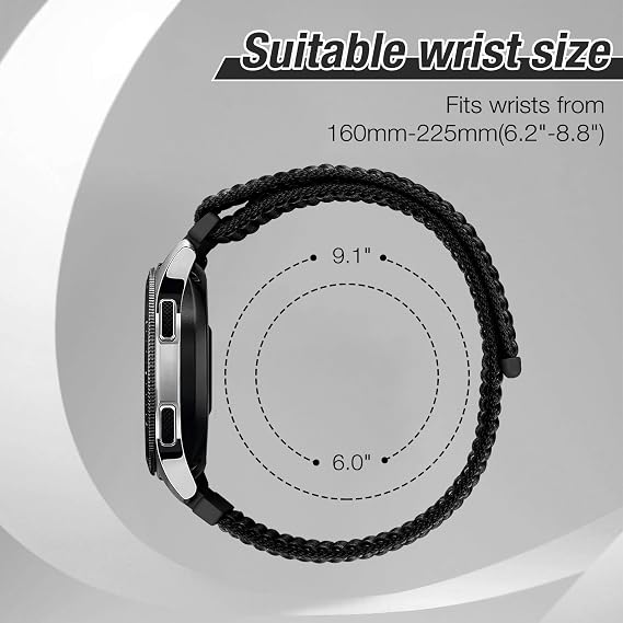 Nylon Straps Compatible with Casio F-91W/F-84/F-94/F-105/F-108/AE-1200/W-217H/W-218H/A-158W/A-168W/SGW-300H/W-800H, Adjustable Stretchy Sport Strap Comfortable Nylon Replacement Wristband