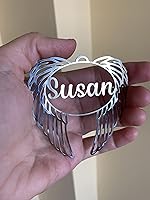 Vista 5 de Personalized Angel Wings, Laser Cut Custom Names, Christmas Tree Decorations, Stainless Steel, Family Names, Xmas Bauble 2025, for Her, Mom, Dad