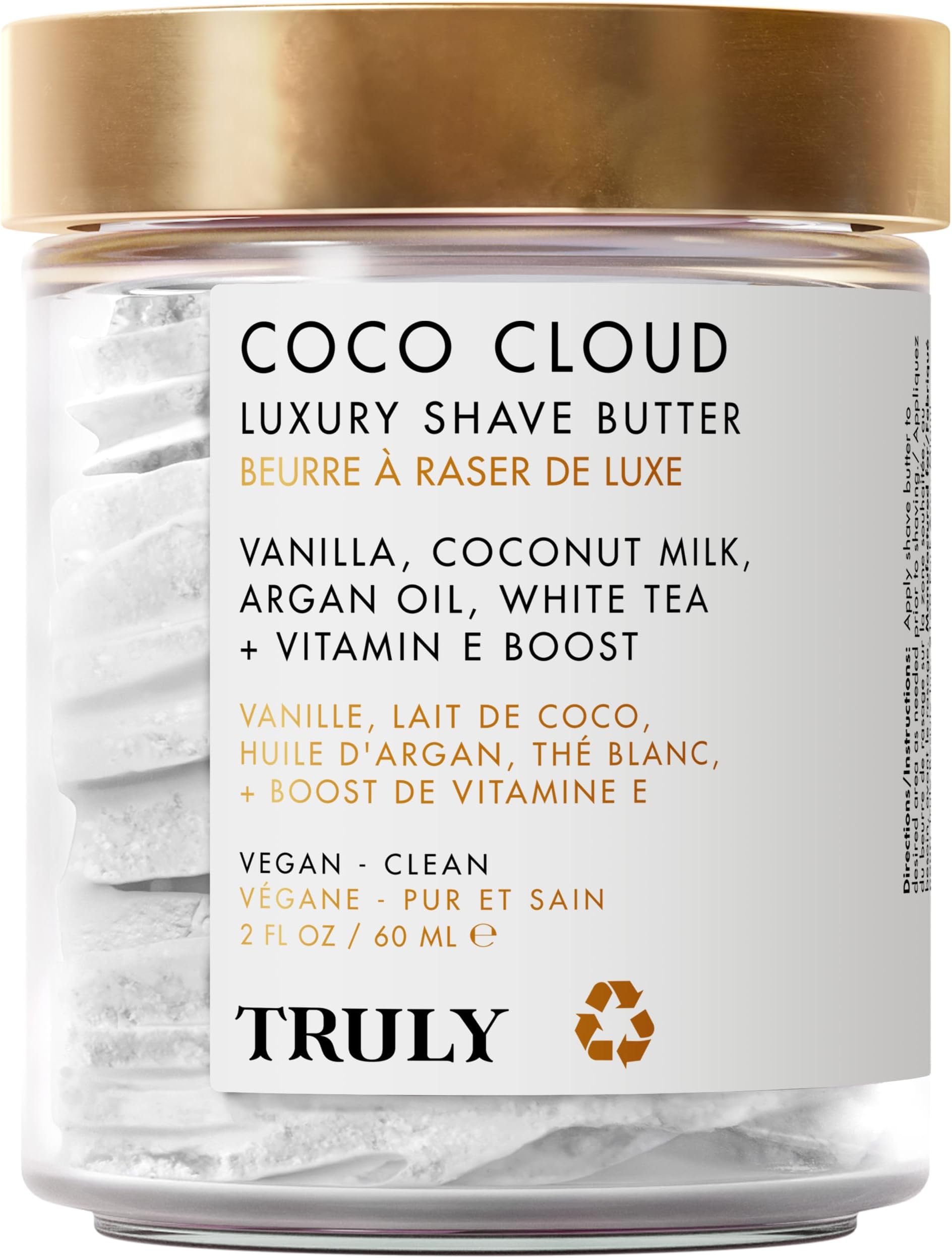 Beauty Coco Cloud Shaving Cream for Women Sensitive Skin Whipped Shave Butter for Legs, Pubic Hair, Underarm, Body, Intimate Bikini Area, etc. 2 OZ