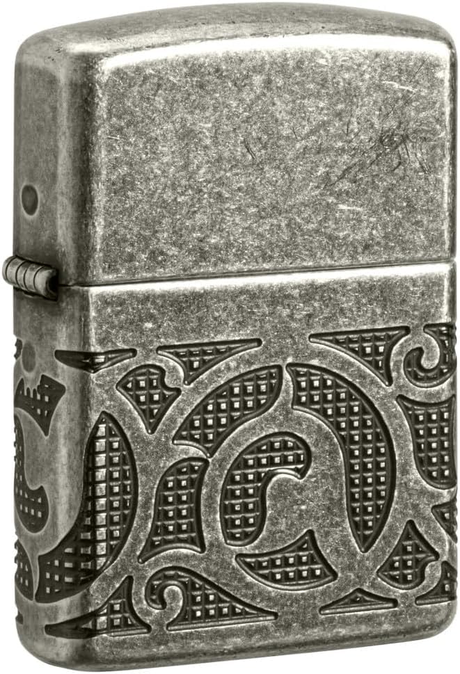 Encendedor Zippo personalizado con grabado - Plata antigua miniatura 1