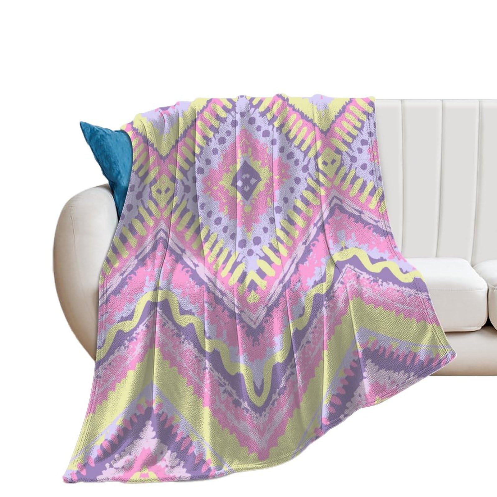 Couverture polaire rayures anti-courants d'air plaid flanelle chaud doux 150x200