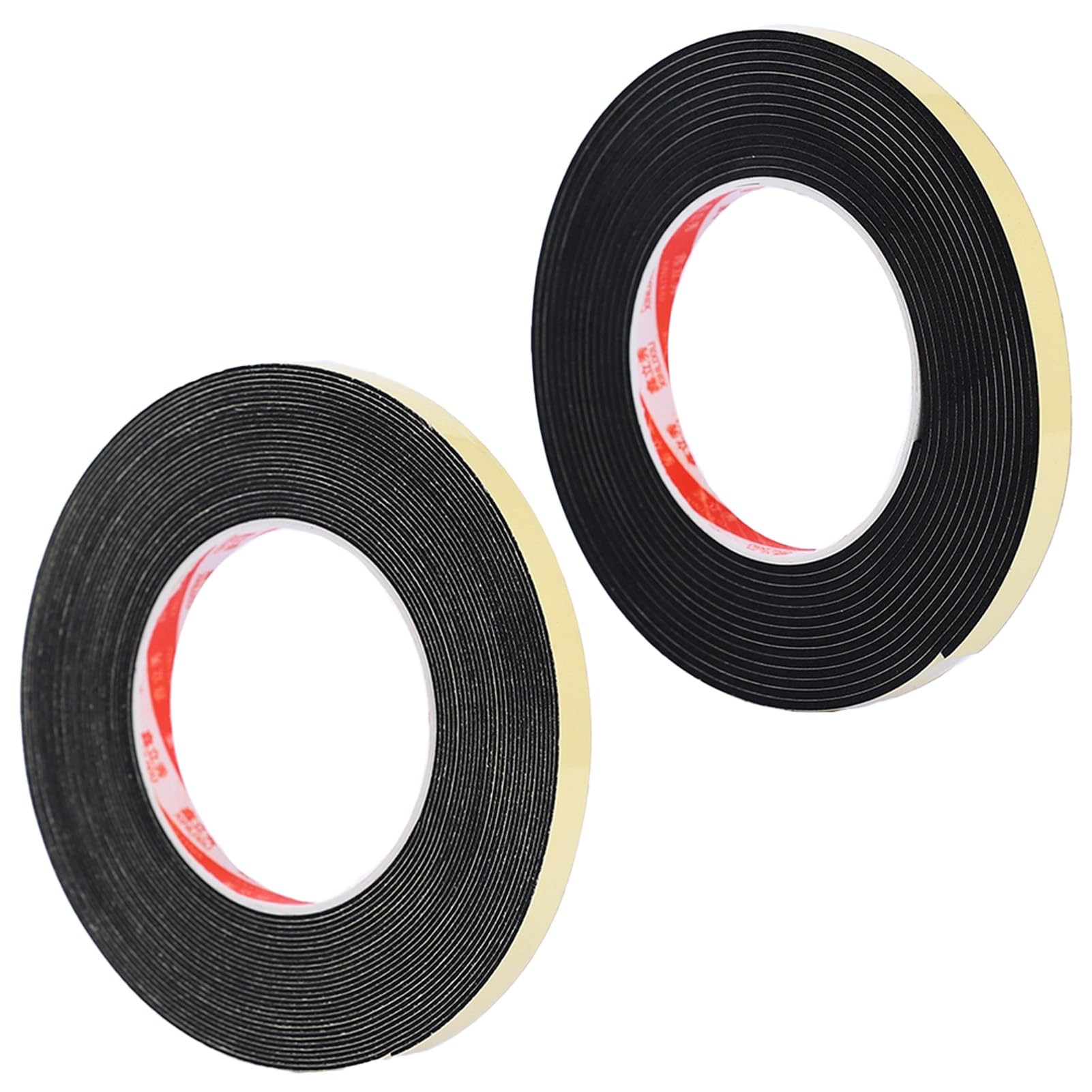 TNJPSEK 2 Roll 82ft Car Speaker Gasket Foam Tape, 2mm/3mm Thick 10mm Wide EVA Soundproofing Speaker Foam Gasket Tape for Car Audio and Automotive Use Sealing Insulation Shock Absorption Dust Blocking