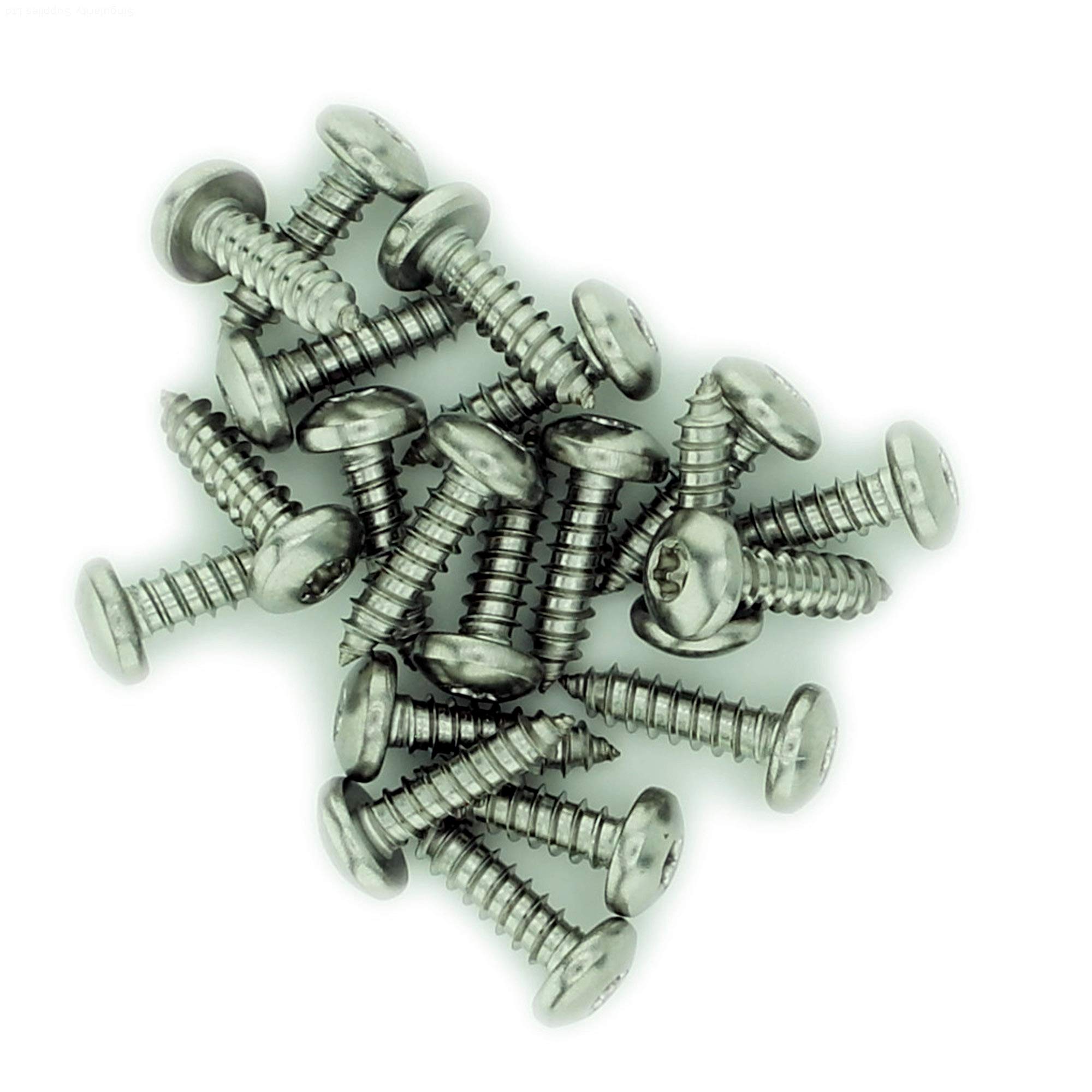 Singularity Supplies No.4 X 0.375 (2.9Mm X 9.5Mm) Tx Pan Self-Tapping Screw - Stainless Steel (A2) (Pack Of 20)