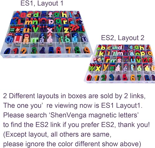 Miniatura 5 de Imanes del alfabeto de letras magnéticas españolas - Letras Españolas y Números Magnéticos para niños, 9 colores para el aula y la enseñanza en