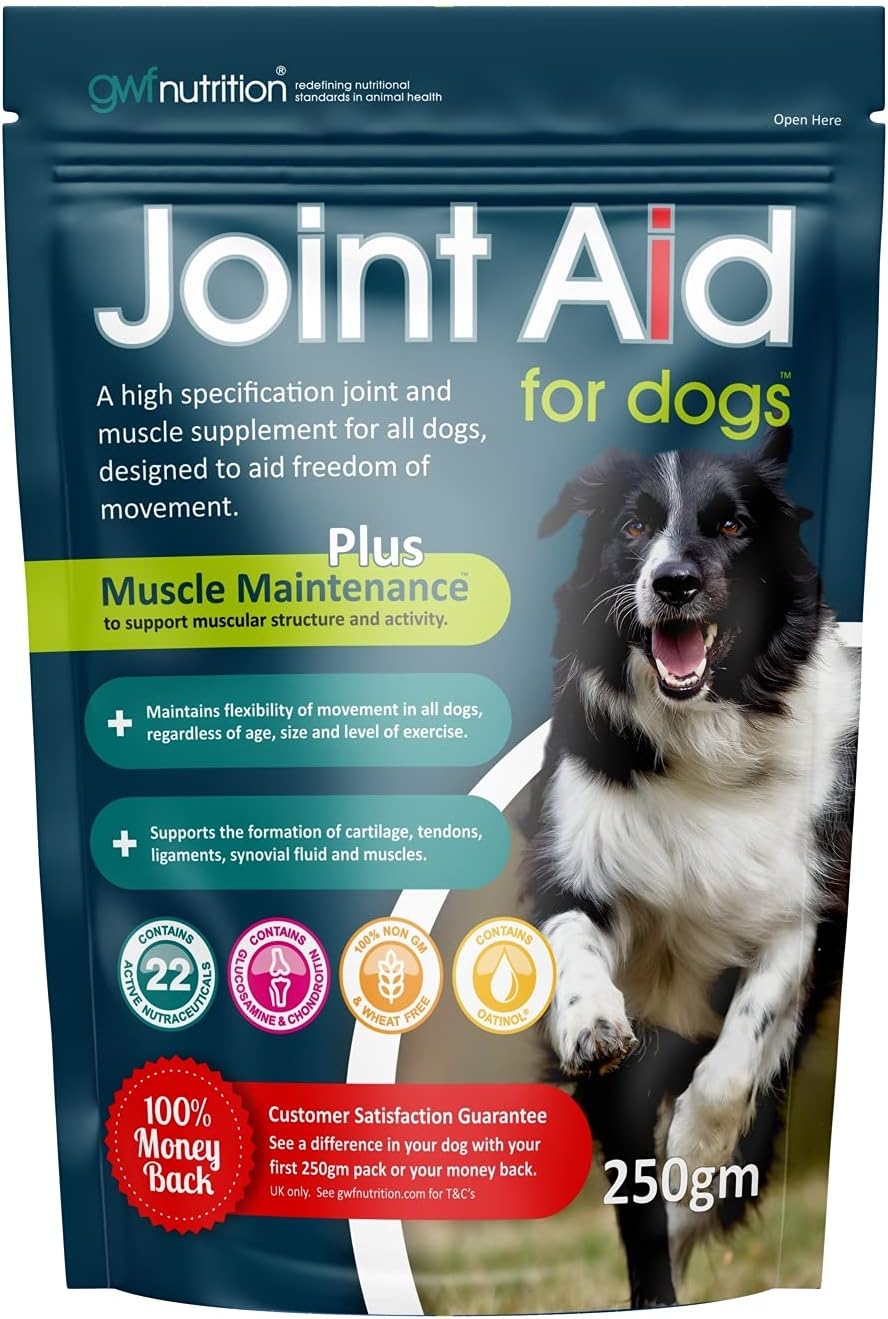 Joint Aid For Dogs - Essential Hip & Joint Supplement with Muscle Maintenance for Dogs of All Ages - 250 gm