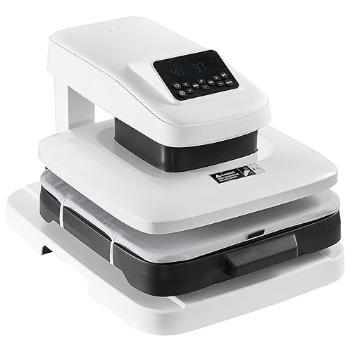 VEVOR Auto Heat Press Machine, 15 x 15 inch, T-Shirt Press Machine with Auto Release and Adjustable Pressure, Digital Display, Rapid Heating, for Sublimation, Vinyl, Heat Transfer Projects, White - White