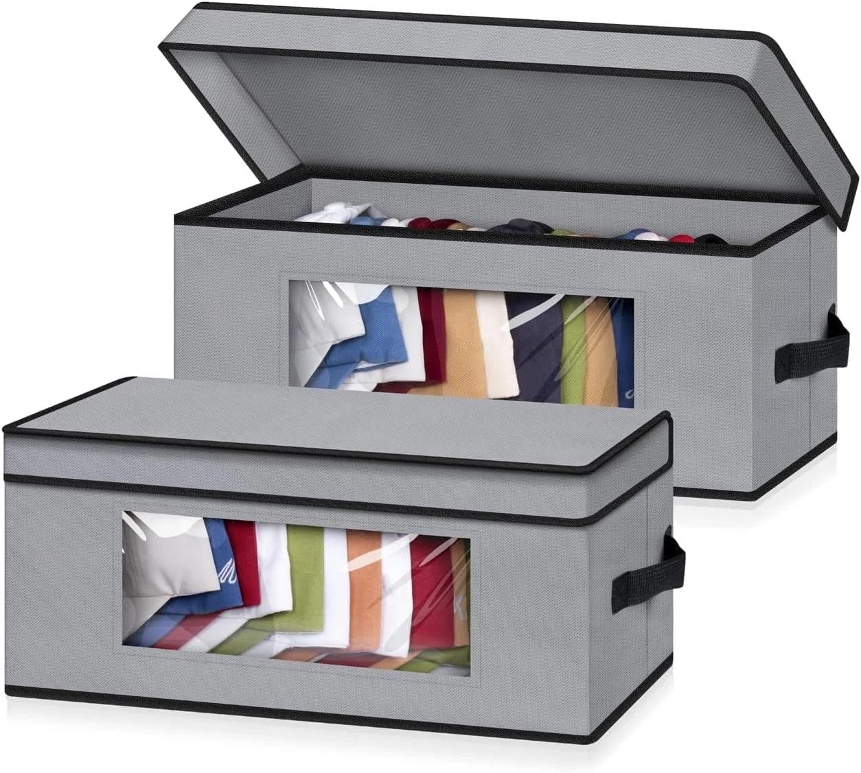 for Stackable Hat Organzier for Caps, 2 PCS Hat Storage Boxes for Closet Ho