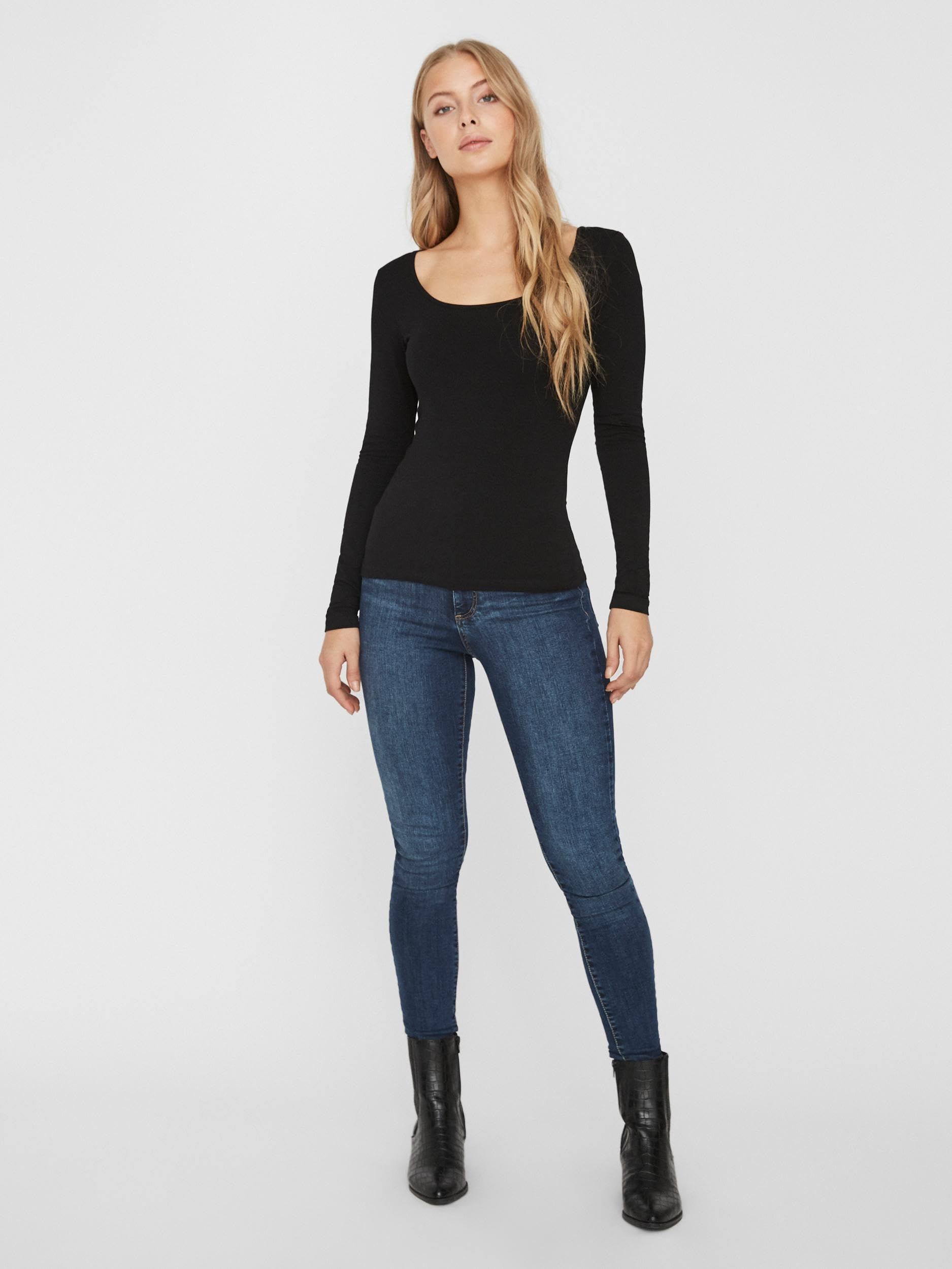 Vero Moda Vmmaxi My LS Soft Uneck Ga Noos Maglia a Maniche Lunghe Donna (Pacco da 1)