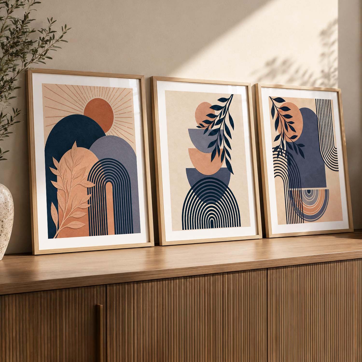 Minimalist Boho Wall Art - Set of 3 Prints -7 Minimalist Boho Wall Art - Set of 3 Prints -7