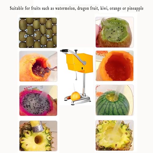 Miniatura 5 de Exprimidor comercial, naranja, sandía, piña con descorazonador y cuchillas dobles, no requiere pelado, exprimidor rápido 10S, adecuado para frutas
