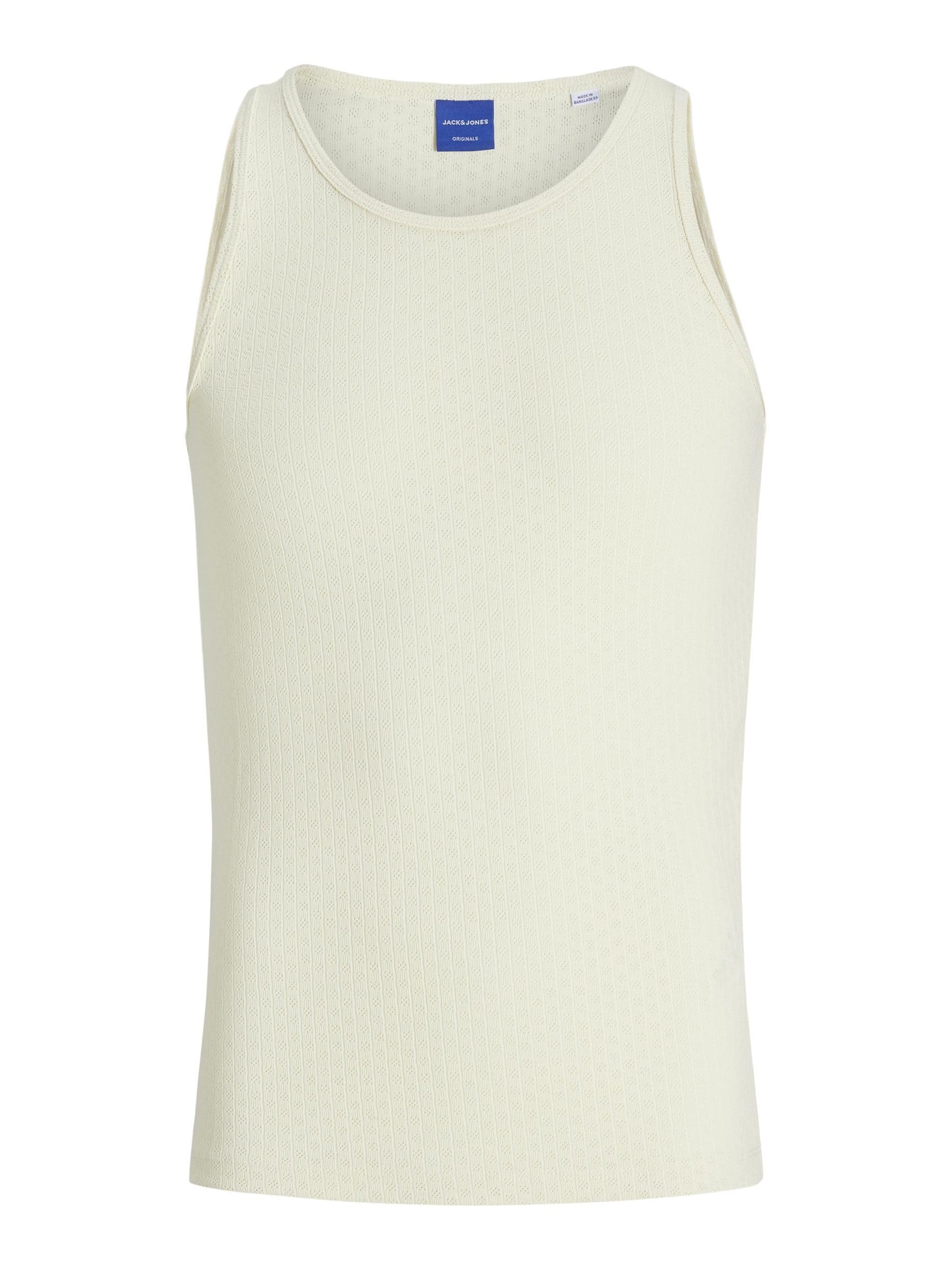 JACK & JONES Jorhydra Pointelle Tank Top męski, Antique White, M
