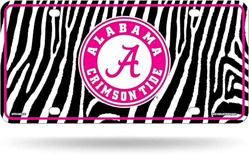 Miniatura 50 de NCAA etiqueta de metal para auto, negro