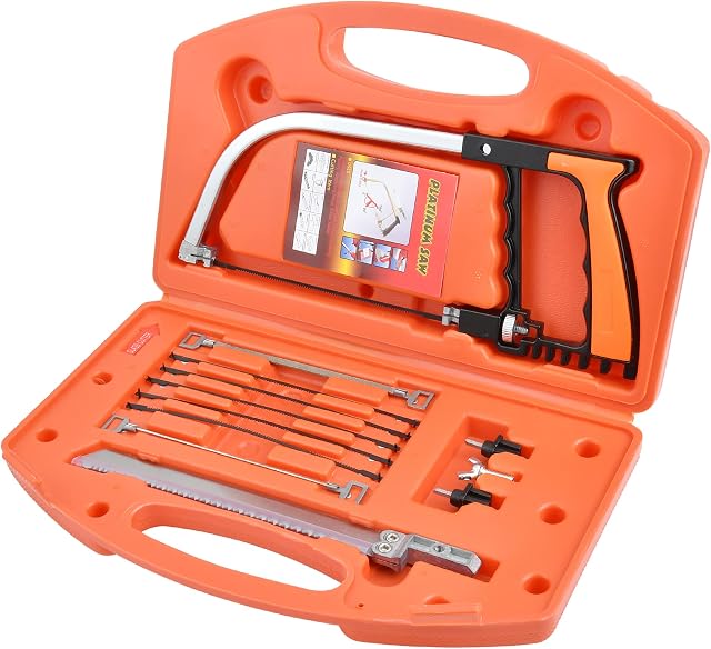 Hacksaw Set, Akamino 13 in 1Multi-Purpose Metal Handheld Hacksaw Tile Saw, Hand Saws for Cutting Wood, Glass, Tile, Metal, Ceramic, Rubber