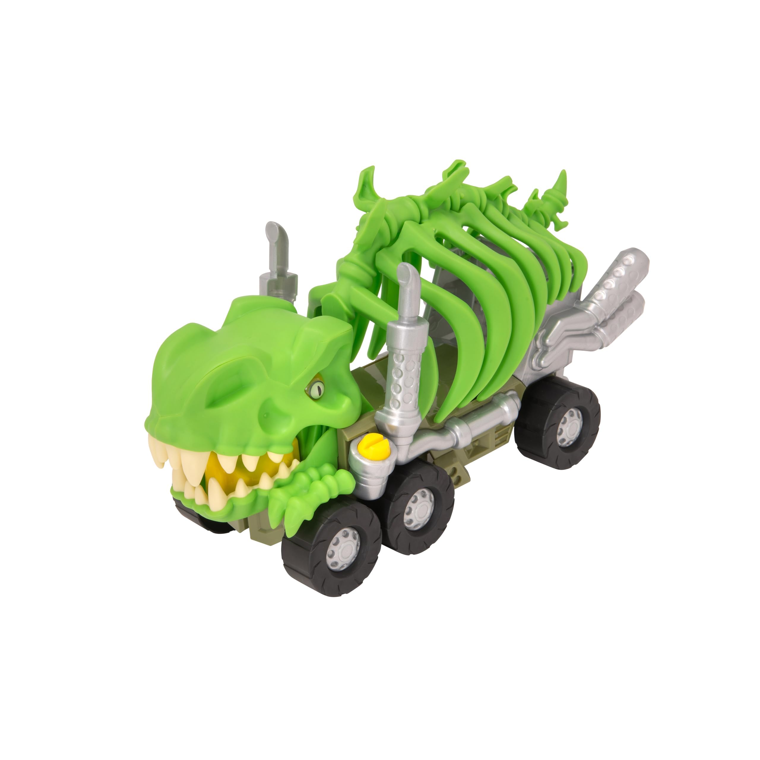 Teamsterz T-Rex Rib Cage Ripper, Dino Roar Truck with Lights, Opening Cage & Storage, Free-Wheeling Vehicle with Ramp, Sound & Flashing Eye for Kids Age 3+