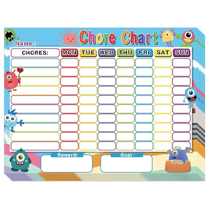 Buy Chore Chart for Kids Dry Erase Reward Chart Reusable SelfAdhesive