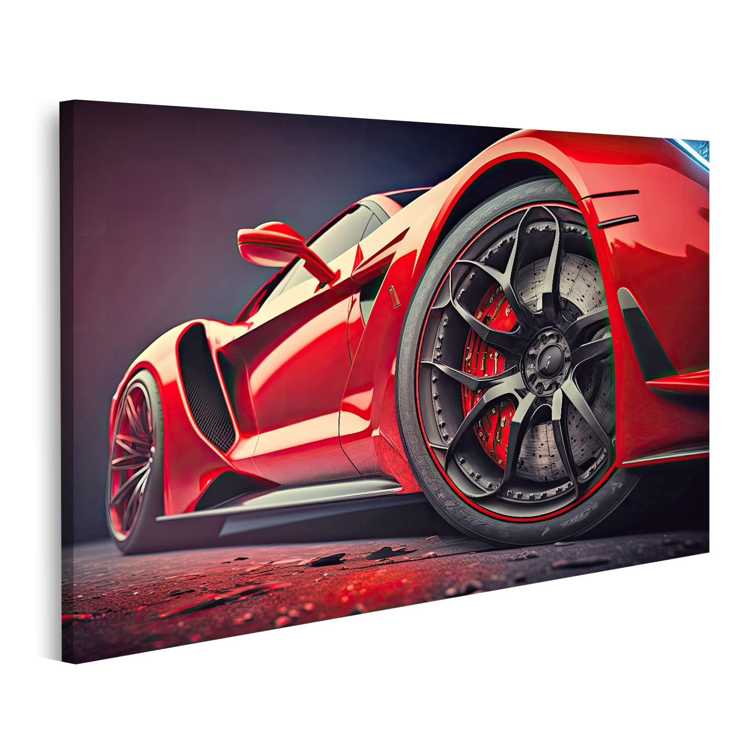Islandburner Quadro Su Tela Auto D'epoca Americana, L'Avana Cuba, Formato 100x57 Cm, Stampa Artistica Per Soggiorno E Ufficio, Made In Germany