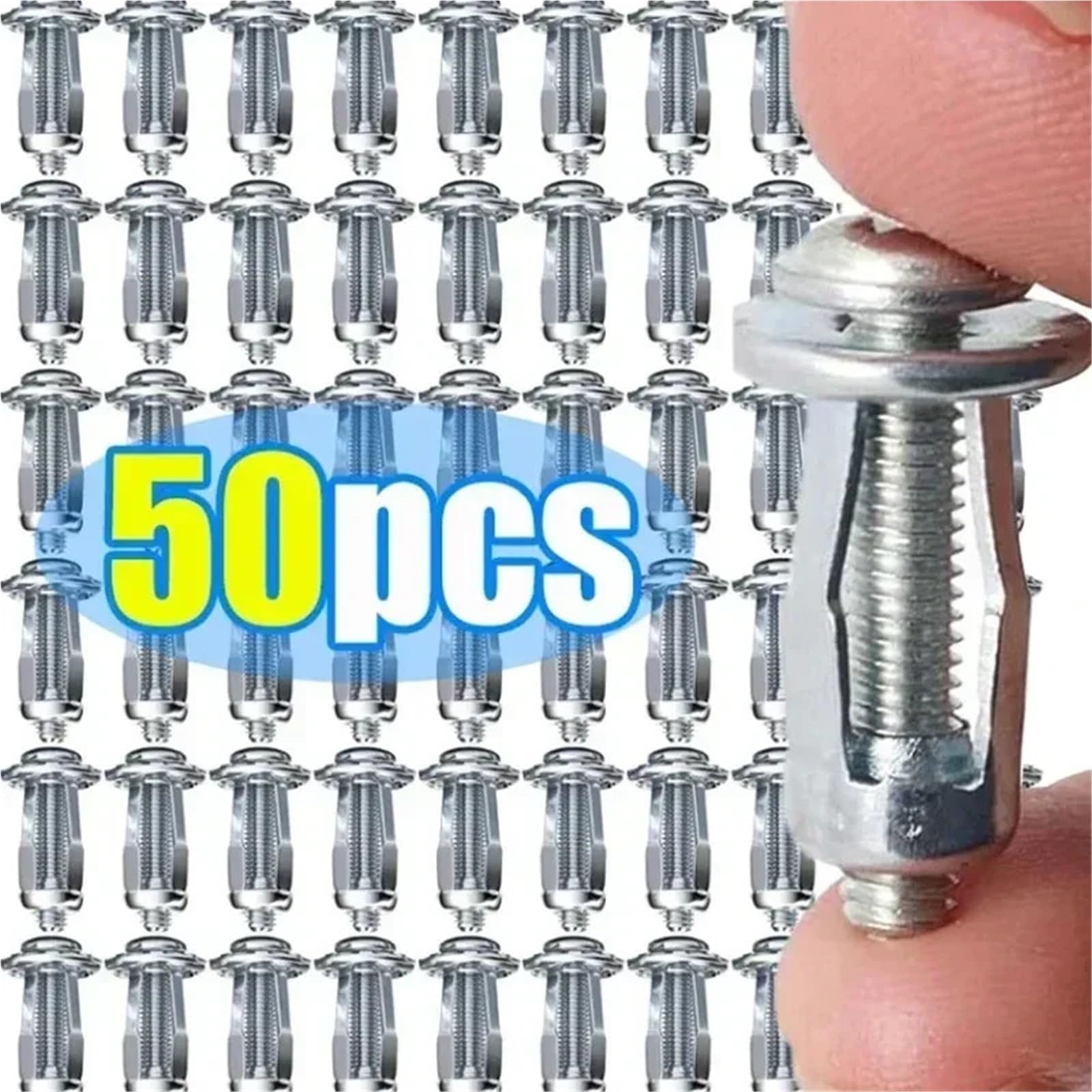 Dübel 10mm Jack Muttern Schrauben Erweiterung Blütenblatt Schraube Anker Stecker for Vorhang Klemme Niete Lock Bolzen Mutter Wand Befestigungen(50PCS-M6)