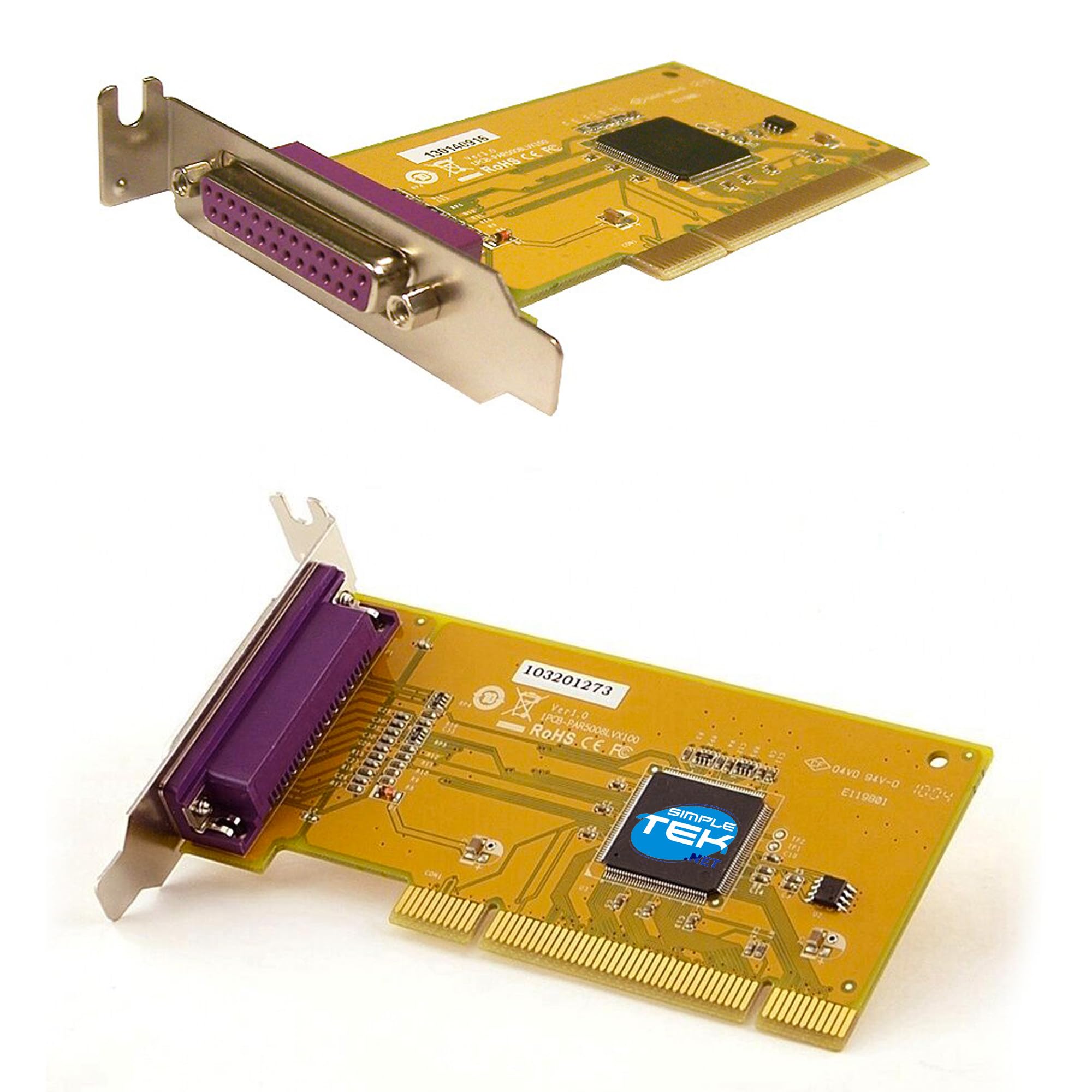 SIMPLETEK - Carte d'extension de porte parallèle LPT DB 25 PCI, Remplacement pour imprimantes et périphériques hérités (reconditionné)