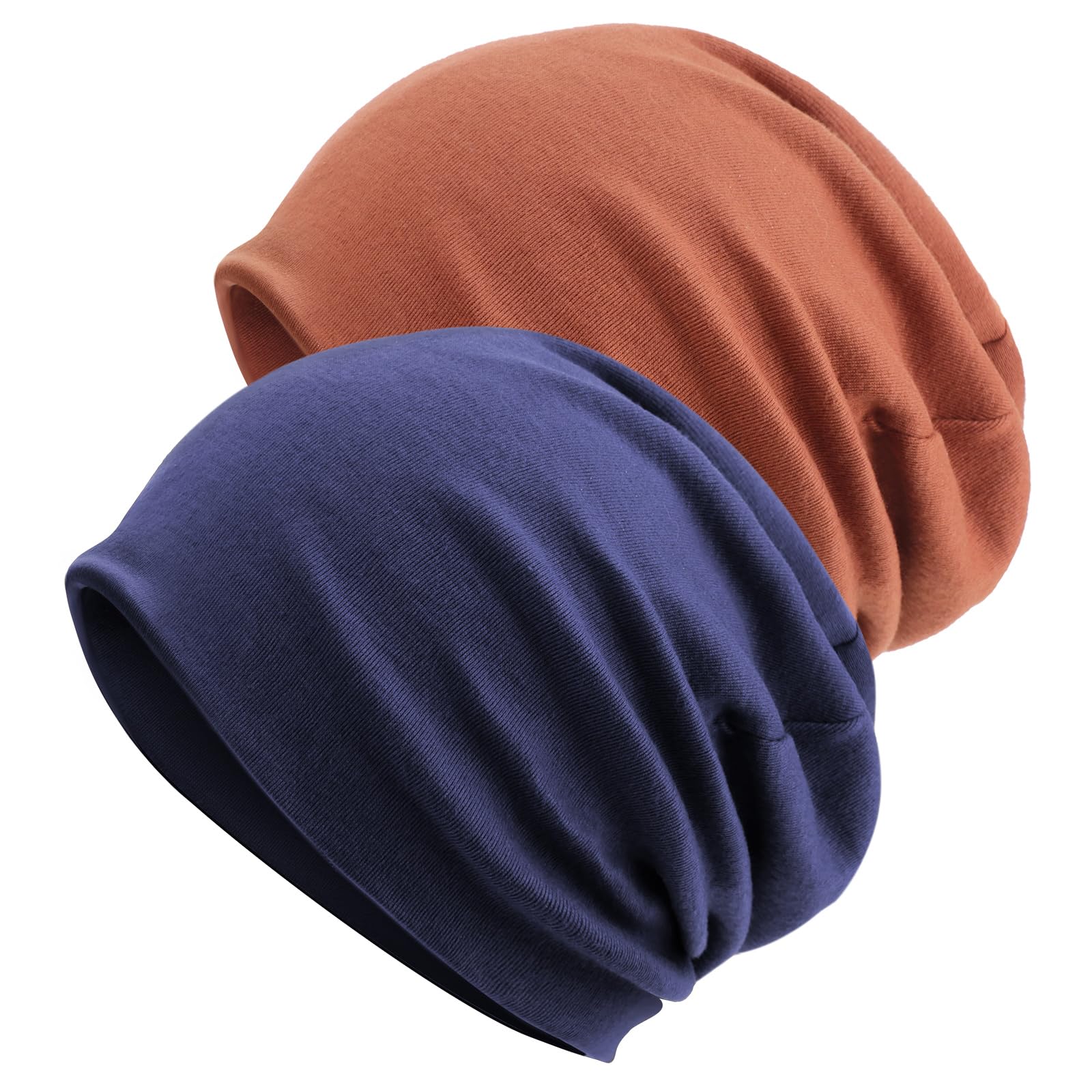 DRESHOW Slouchy Beanie Hat for Women Men Long Baggy Hip Hop Beanie Ski Skull Cap Chemo Headwear Solid Hipster Hat Elastic Sleeping Cap