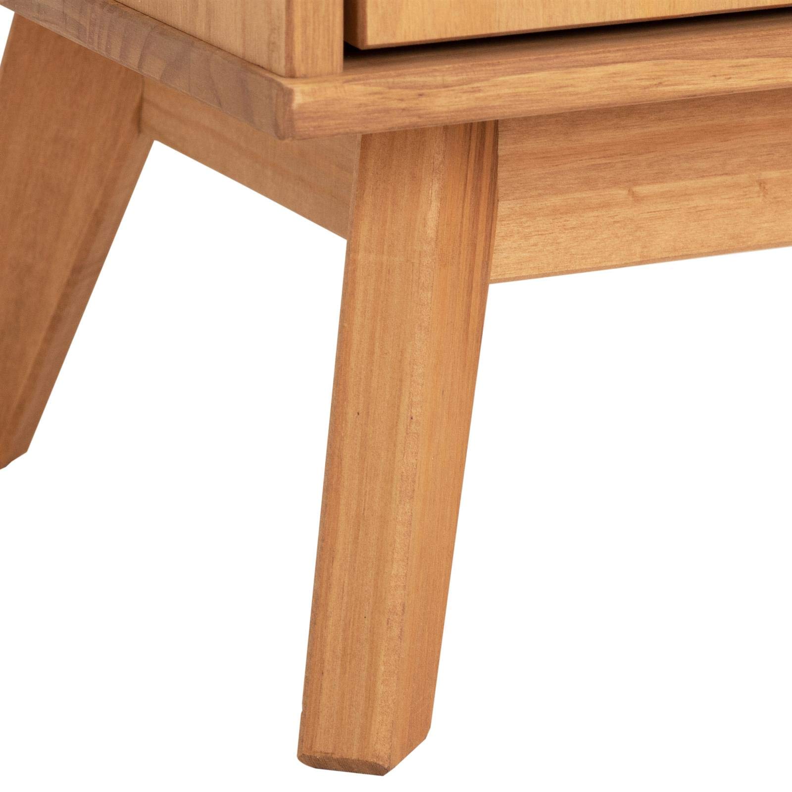 IDIMEX TV Lowboard Tivoli 115cm, Eiche Finish - Kiefer Massivholz, schmaler Fernsehtisch mit Stauraum und offenem Fach, modernes skandi Design