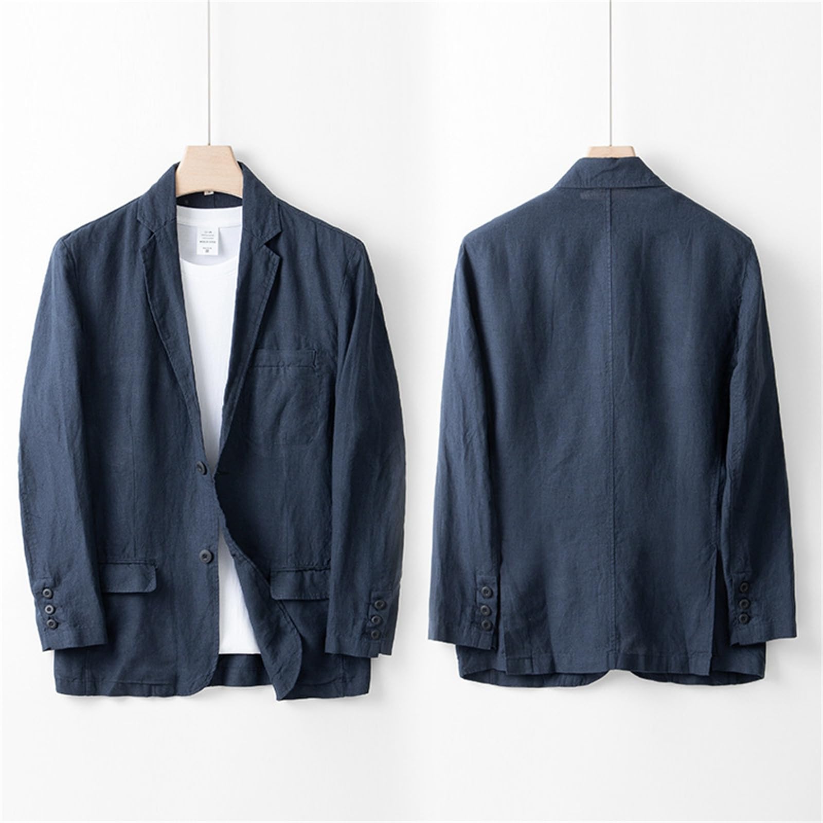 Sakko Herren, Anzug Herren Slim Fit, Blazer Modern Jackett Anzüge & Sakkos Große Größen Revers Anzugjacken Für Herren Elegante Freizeitanzug Mit Taschen Und Knöpfen Leichte Jacke Herren Sommer Sakko