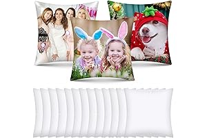 16 Pack Sublimation Pillowcases Blank 17.7''x17.7'' Cushion Covers Blank Heat Transfer DIY Your Custom Picture