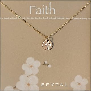Baptism Gifts for Girl, Dainty Gold Necklace for Women, Confirmation Gifts for Teenage Girl, Catholic Gifts, Cross Necklace for Girls, Christian Gifts for Girls, First Communion Gifts for Girls