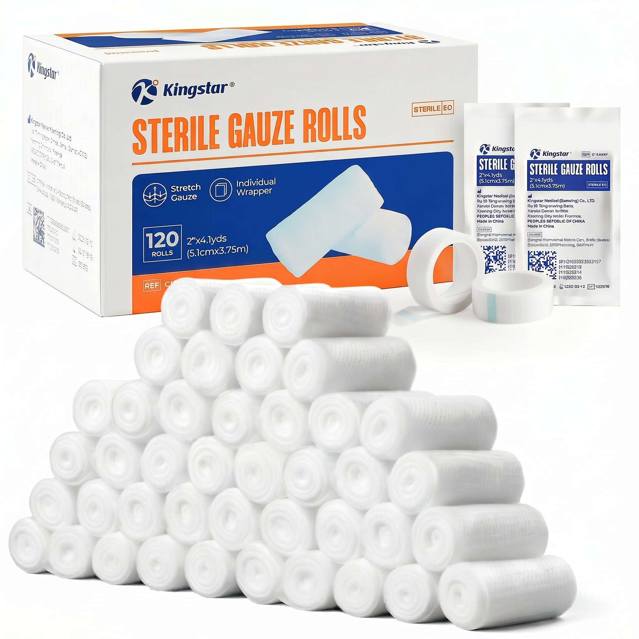 Sterile Gauze Rolls - 12 Pack for Wound Care -10