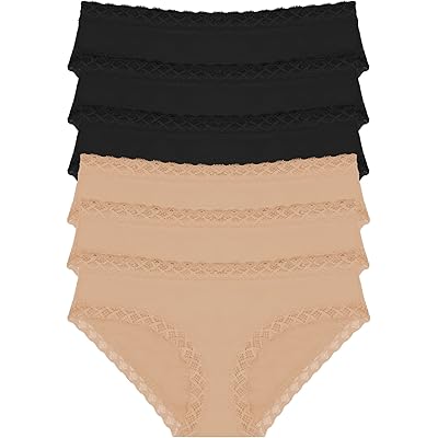 Natori Bliss Girl Brief 6-Pack black/black/black/cafe/cafe/cafe