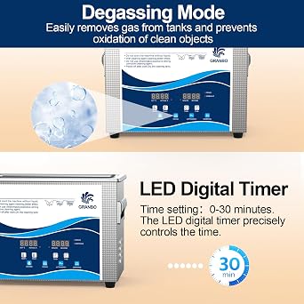 Granbo Professional Ultrasonic Cleaner 4.5L with Heater Timer and Degassing