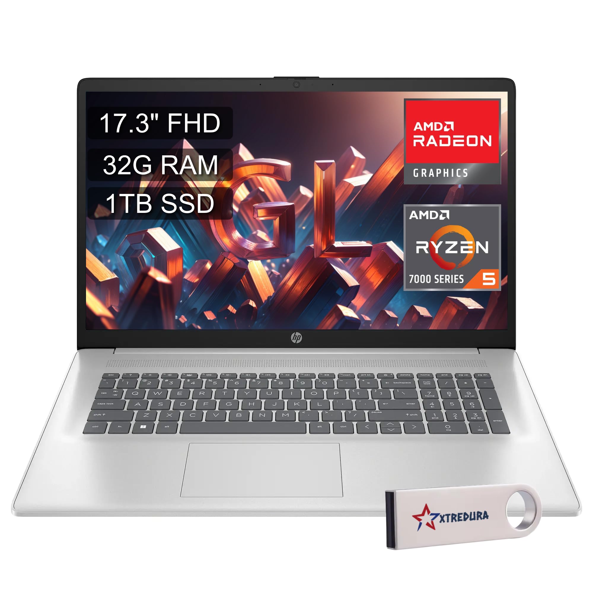 Amazon.com: HP 2025 Business 17 inch FHD Laptop, AMD Ryzen 5 7430U
