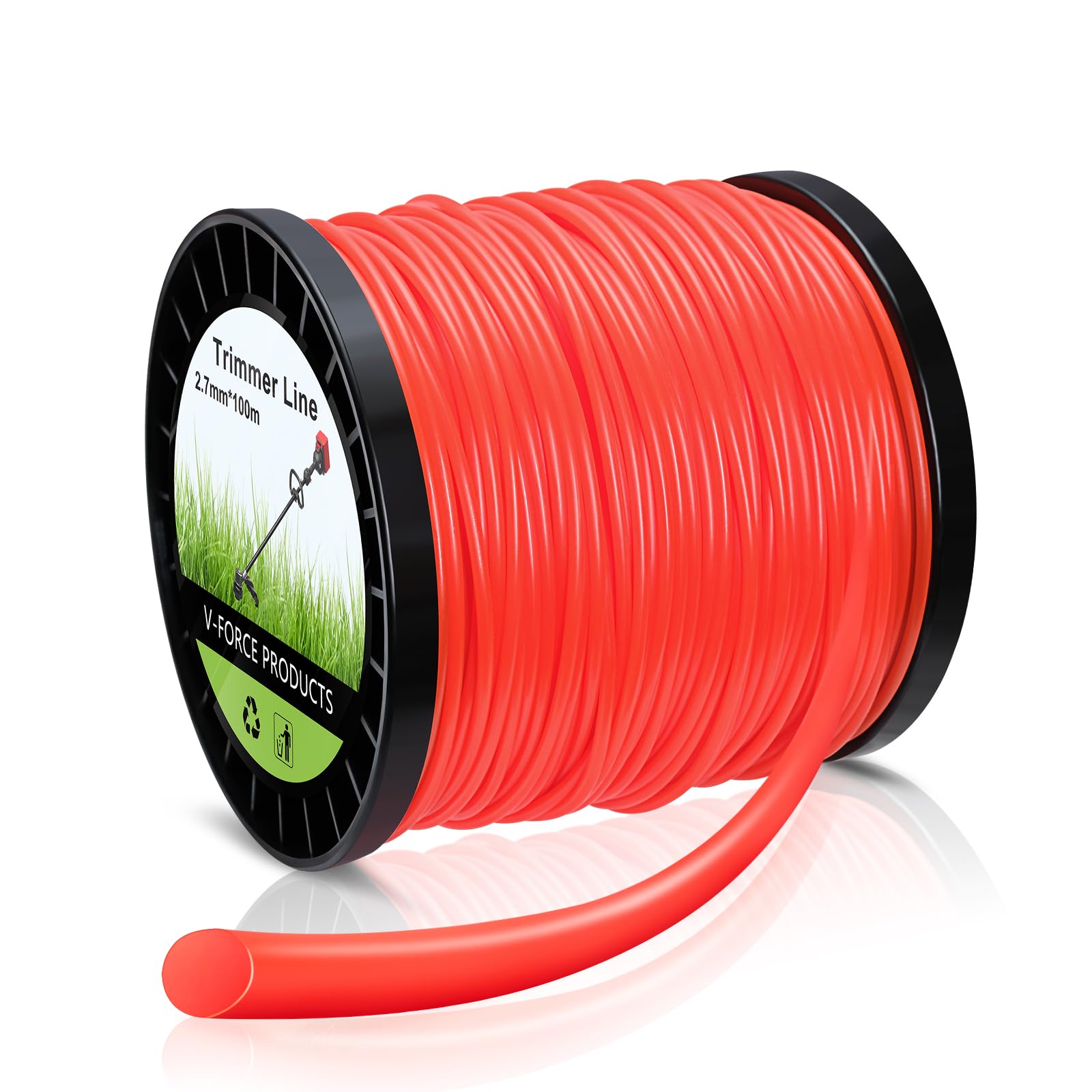 Photo 1 of UCINNOVATE 105 Trimmer Line Round Weed Wacker String, Haevy Duty Trimmer Line .105, Commercial Grade Orange Nylon Cord for Universal Replacement, Fits Most String Trimmers