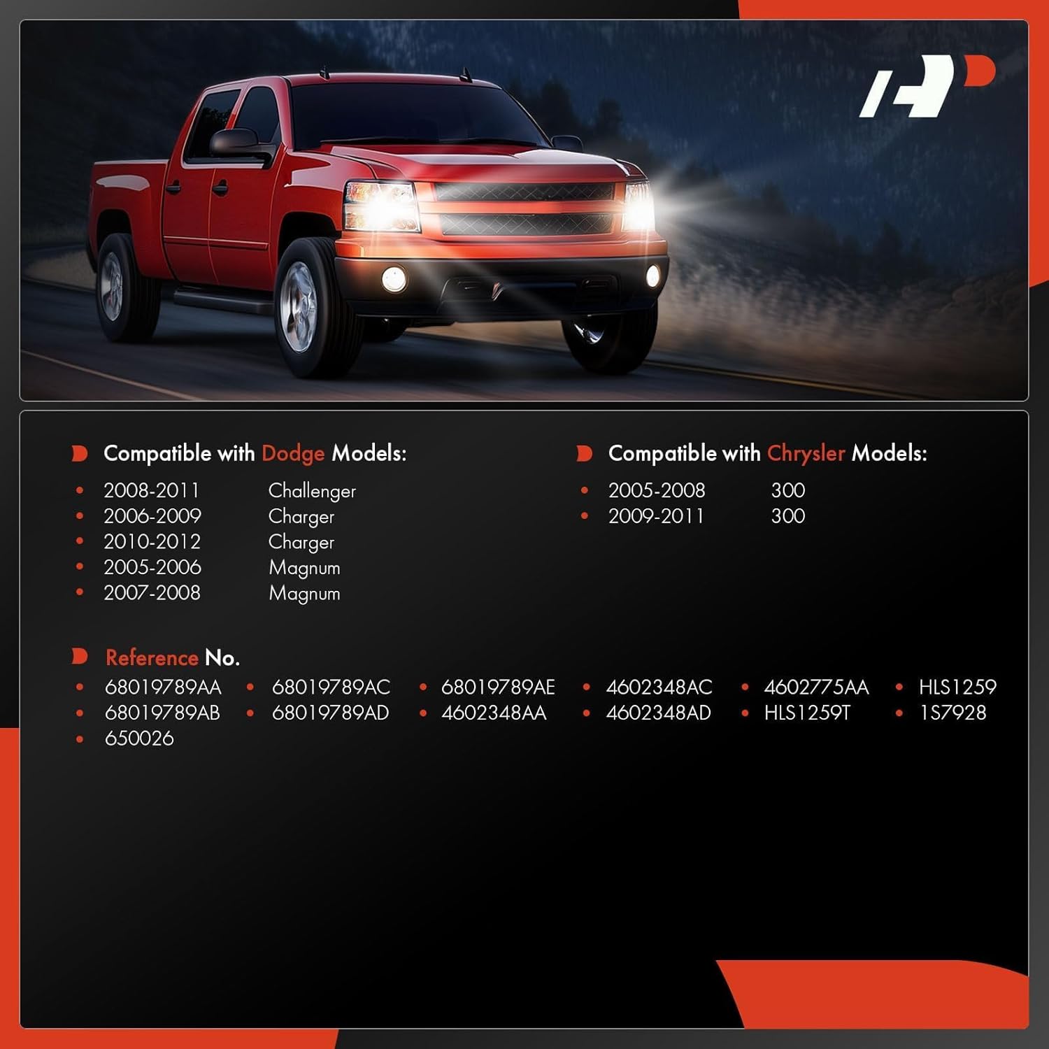 A-Premium Headlight Switch Headlamp Dimmer Switch Fit for Dodge Charger 2006-2012, Challenger 2008-2011, Magnum 2005-2008 & Chrysler 300 2005-2011, Replaces 68019789AE 68019789AC