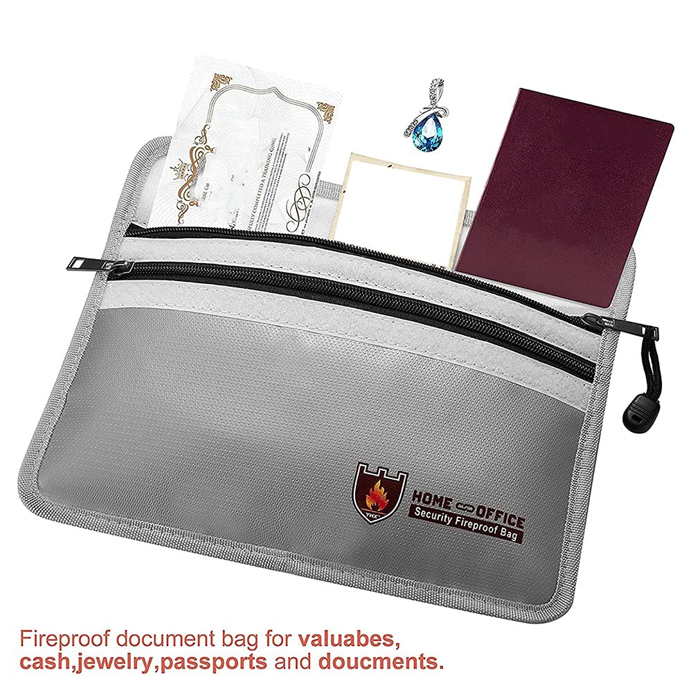 Borsa ignifuga per documenti, impermeabile e ignifuga, borsa per passaporto sicura