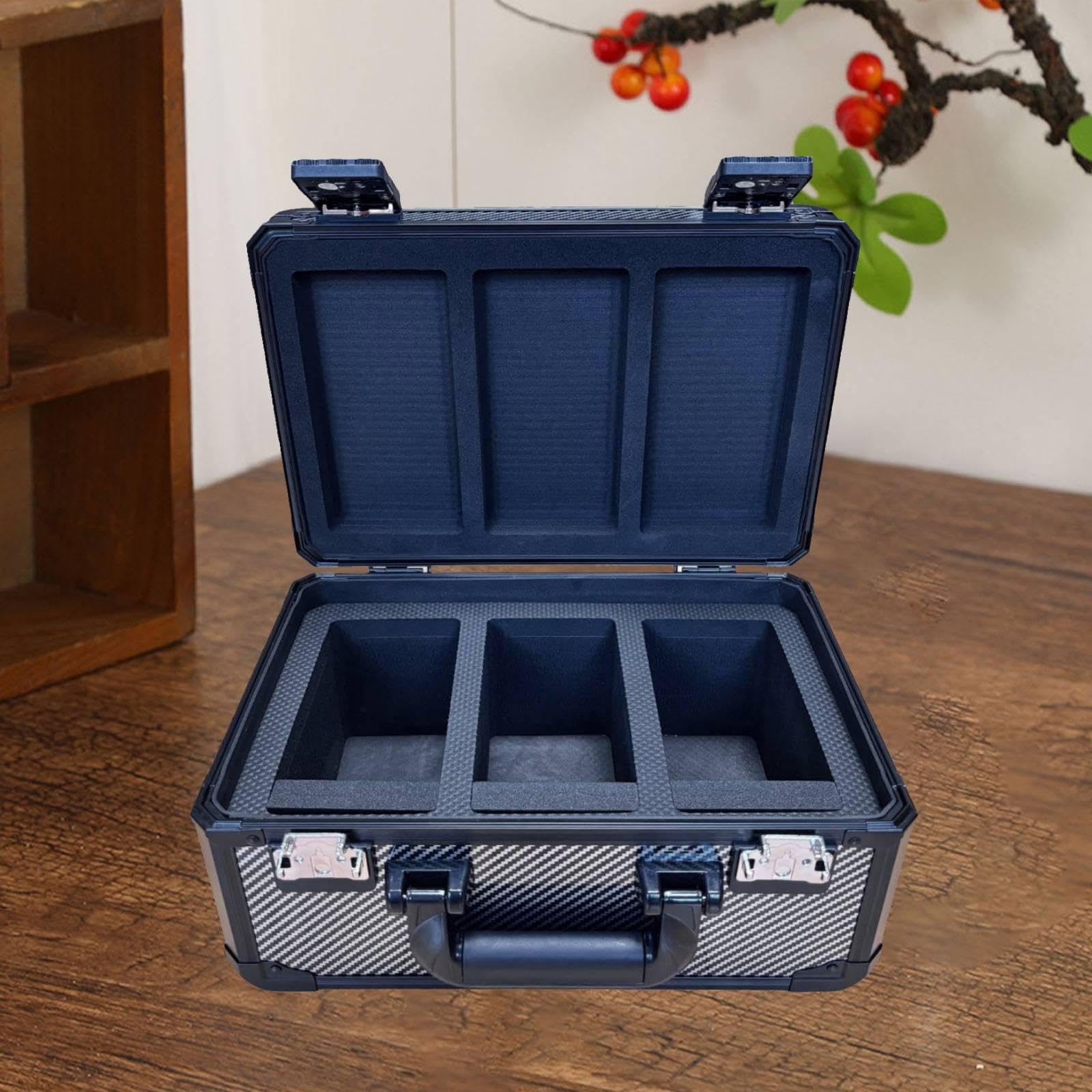Estuche para Tarjetas Graded Caja para Cartas con Divisores Caja de Exhibición para Portar Tarjetas Deportivo Aluminio con Resistente