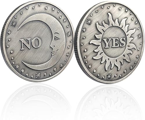 Yes No Coin Sí o No Decision Maker Coins Destiny Flip Novelty Coin Regalos divertidos para mujeres y hombres Suministros para juegos de fiesta,