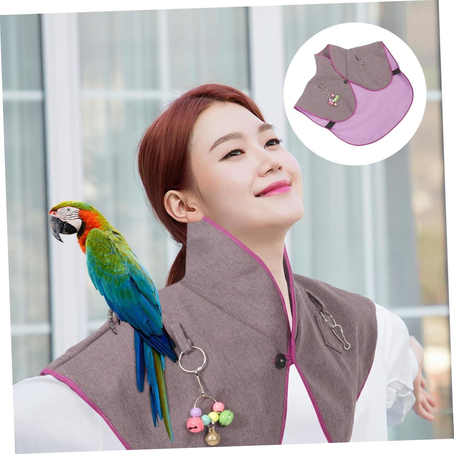 Toddmomy Shoulder Protector for Parrots Scratch and Bite Pad for Comfort Training Droppings Easy to Clean for Bird Enthusiasts and Trainers