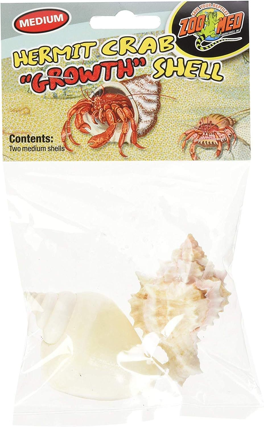 Zoo Med Hermit Crab Growth Shell 2 Medium Shells - 3 Pack