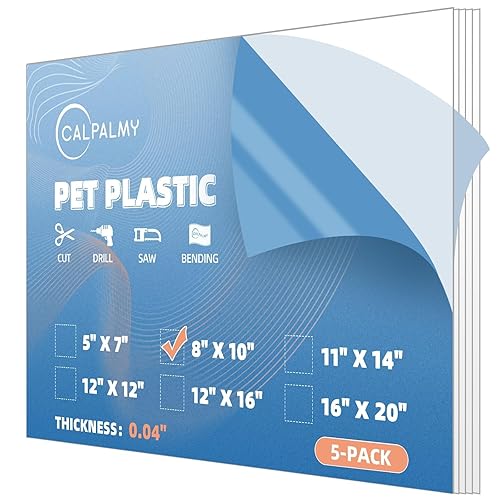 Paneles de plexiglás hojas de tereftalato de polietileno de 364 de pulgada de grosor para proyectos de manualidades marcos de fotos Cricut corte Paneles de plexiglás hojas de tereftalato de polietileno de 364 de pulgada de grosor para proyectos de manualidades marcos de fotos Cricut corte