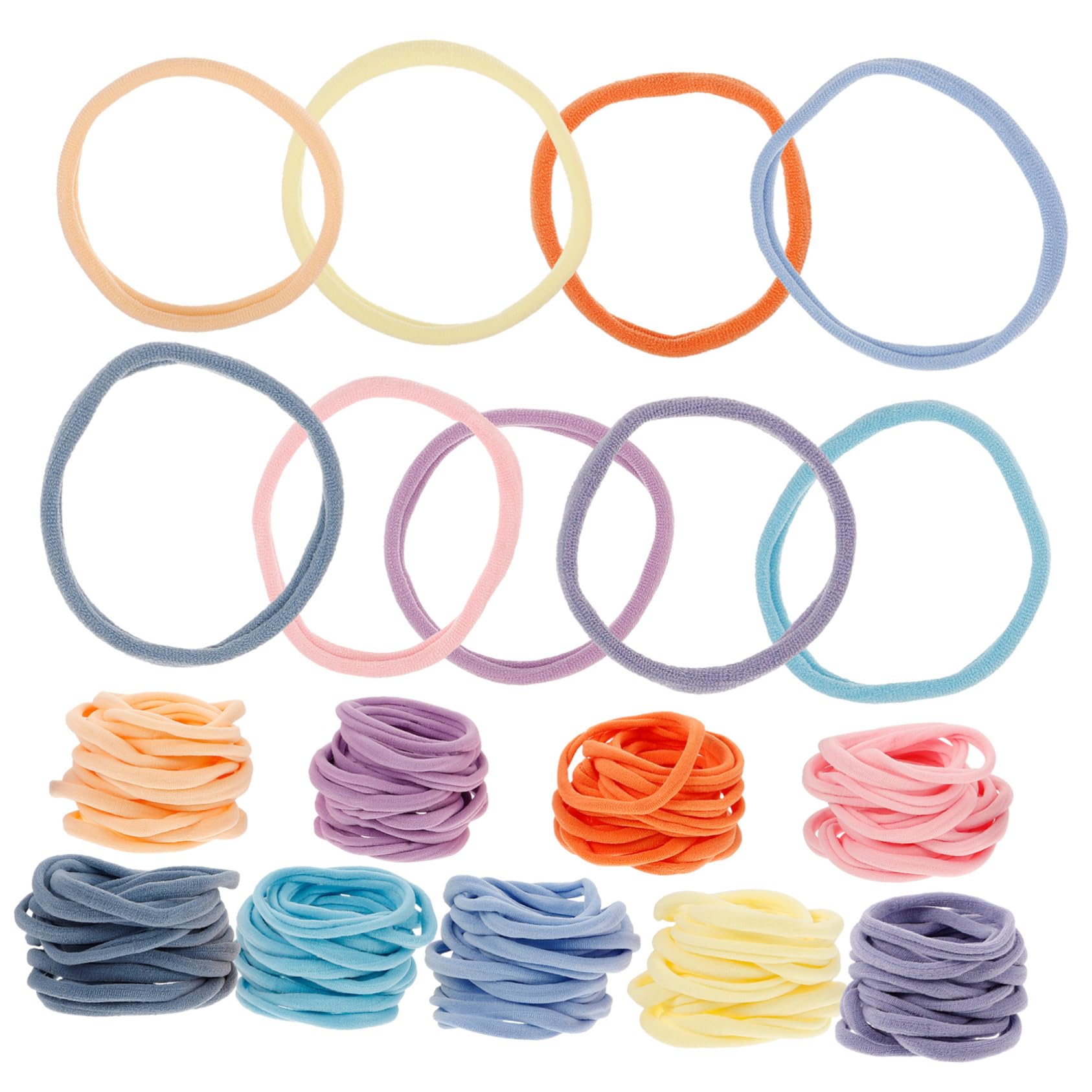 STAHAD 180pcs Elastic Cord Knitter Toys Knitting Kit Pot Holder Loom Kit for Adults Weaving Loom Kit Pot Holder Kit Potholder Loom Kit Loom Knitting Supplies Macaron Nylon Booster Pack