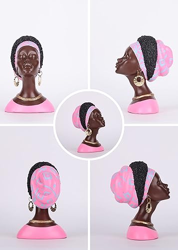 Miniatura 3 de Estatuas y esculturas africanas, esculturas de busto femenino afroamericano, estatuas creativas de resina para sala de estar, mesa de café, estante